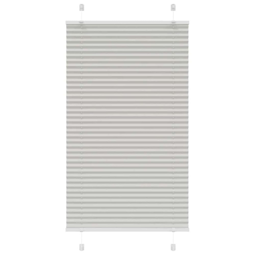 vidaXL Plisserad persienn ljusgrå 70x150 cm tyg bredd 69,4cm polyester