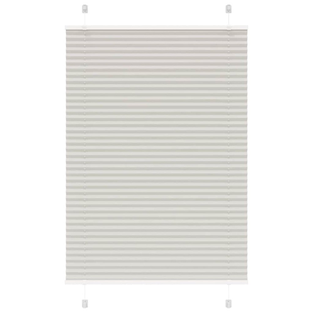 vidaXL Plisserad persienn ljusgrå 95x150 cm tyg bredd 94,4cm polyester