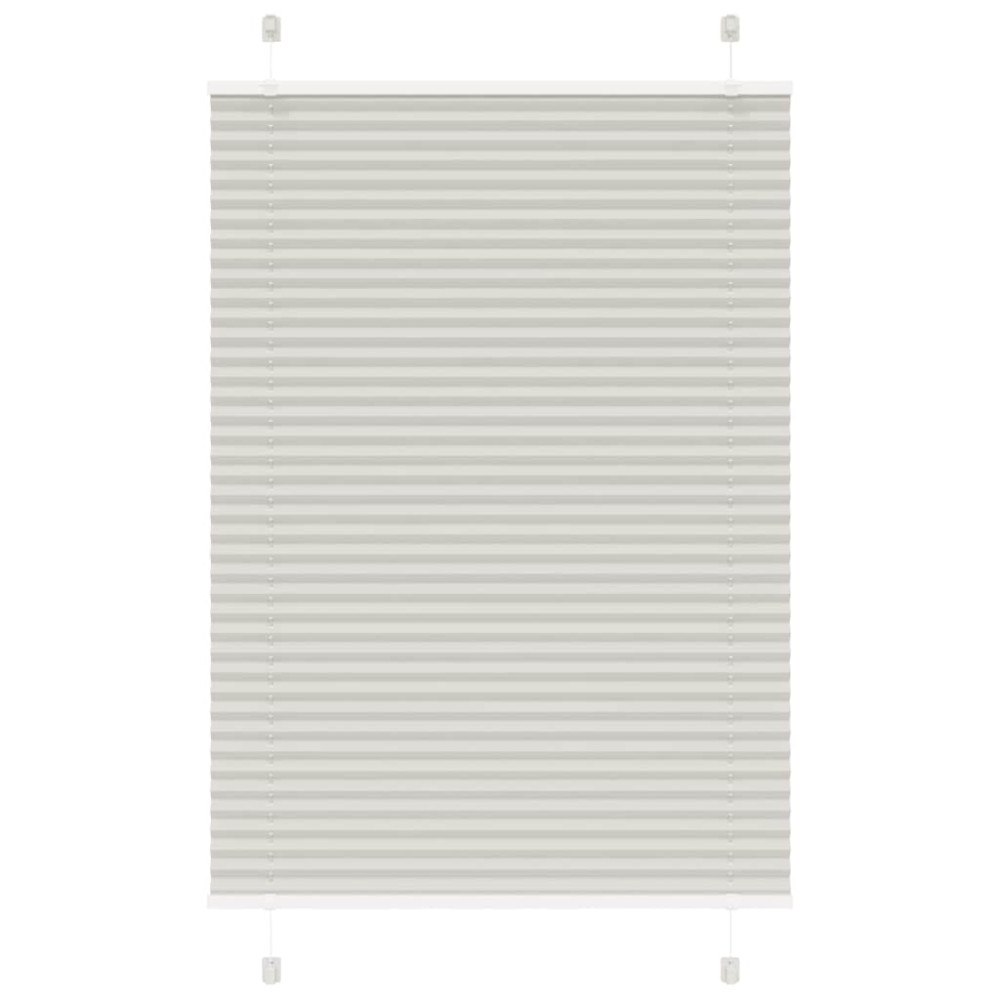 vidaXL Plisserad persienn ljusgrå 100x150 cm tyg bredd 99,4 cm