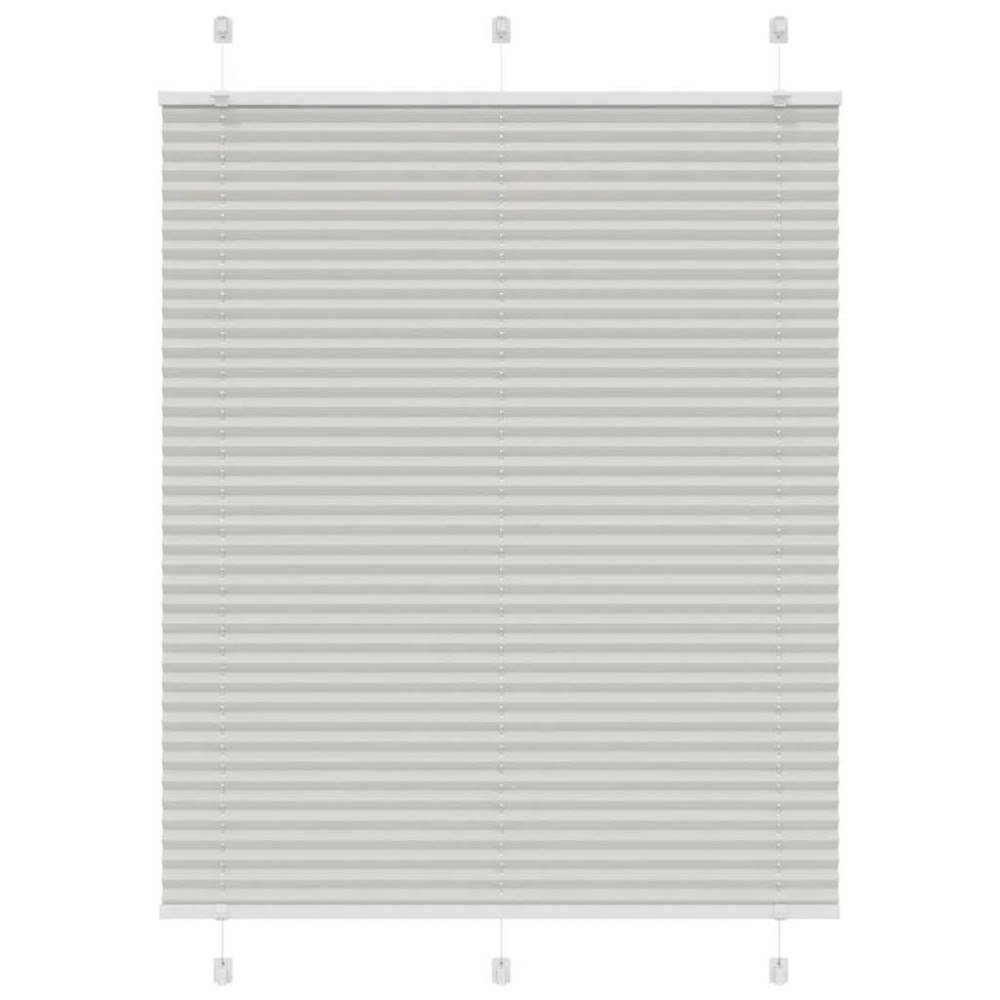 vidaXL Plisserad persienn ljusgrå 110x150 cm tyg bredd 109,4cm
