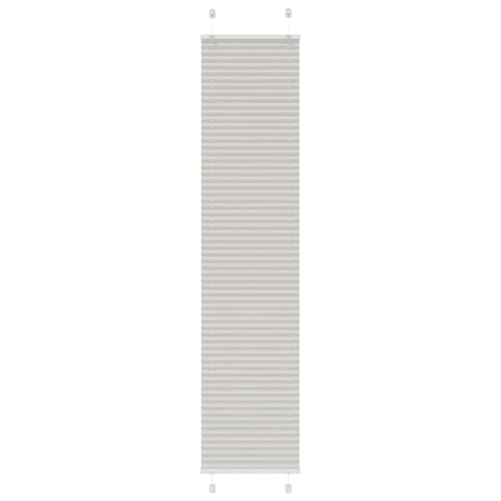 vidaXL Plisserad persienn ljusgrå 45x200cm tyg bredd 44,4cm polyester