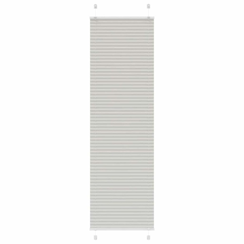 vidaXL Plisserad persienn ljusgrå 60x200cm tyg bredd 59,4cm polyester