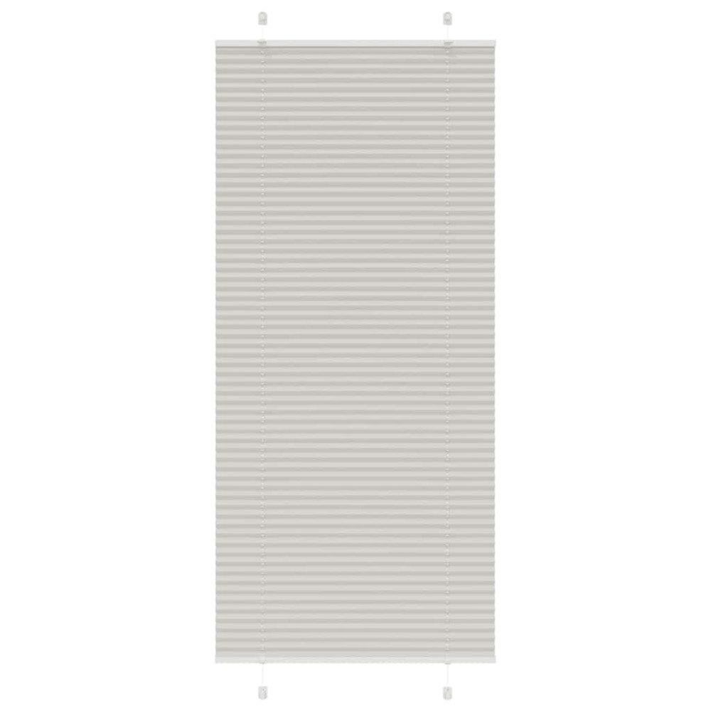 vidaXL Plisserad persienn ljusgrå 100x200 cm tyg bredd 99,4 cm