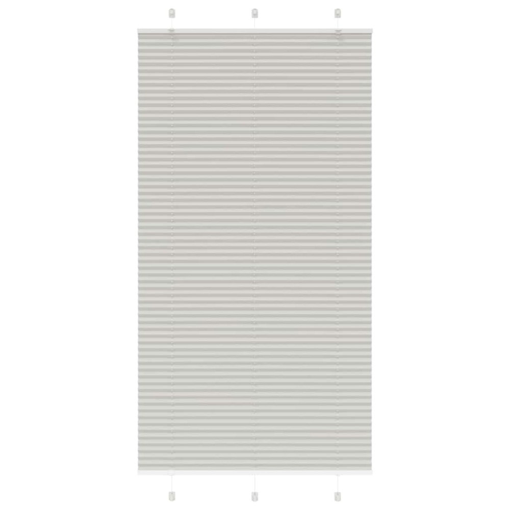vidaXL Plisserad persienn ljusgrå 105x200 cm tyg bredd 104,4cm
