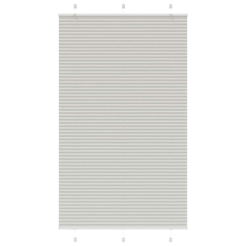vidaXL Plisserad persienn ljusgrå 120x200 cm tyg bredd 119,4cm