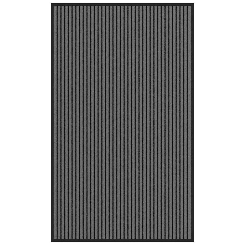 vidaXL Dörrmatta rand svart och grå 90x150 cm