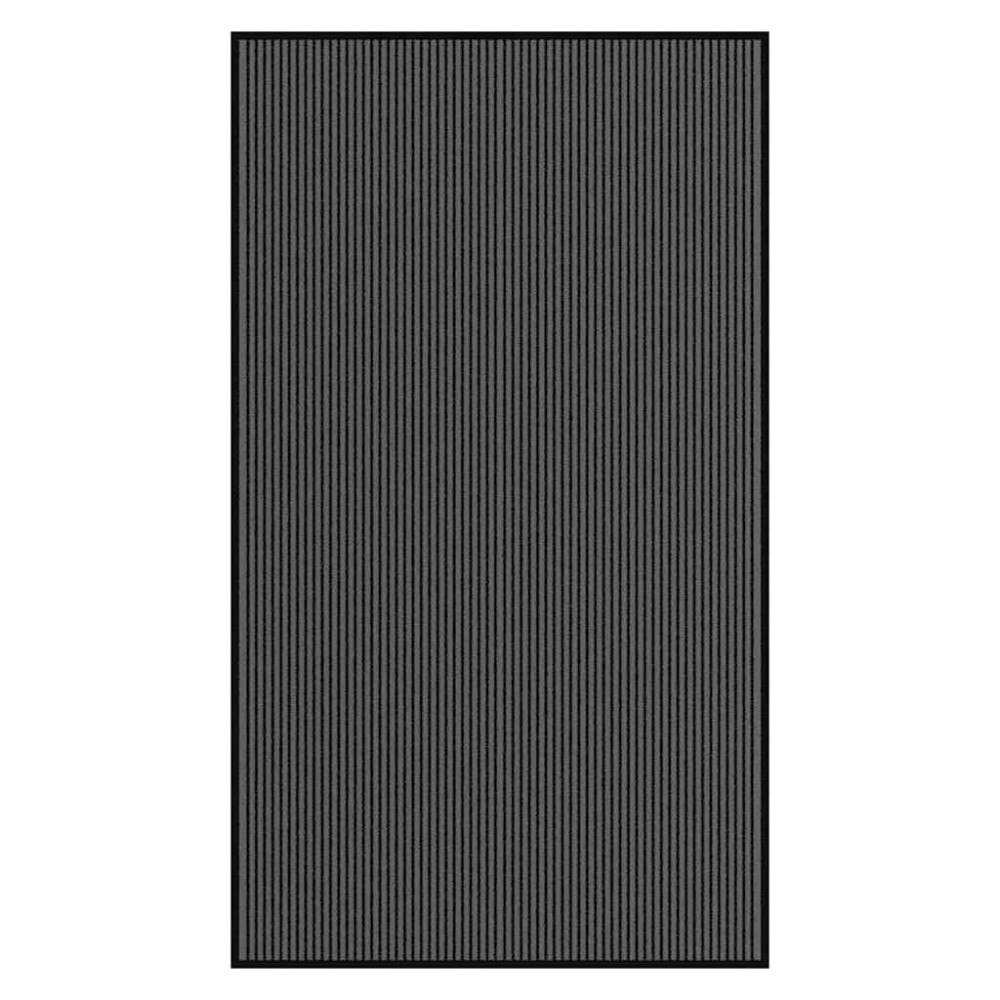 vidaXL Dörrmatta rand svart och grå 115x200 cm