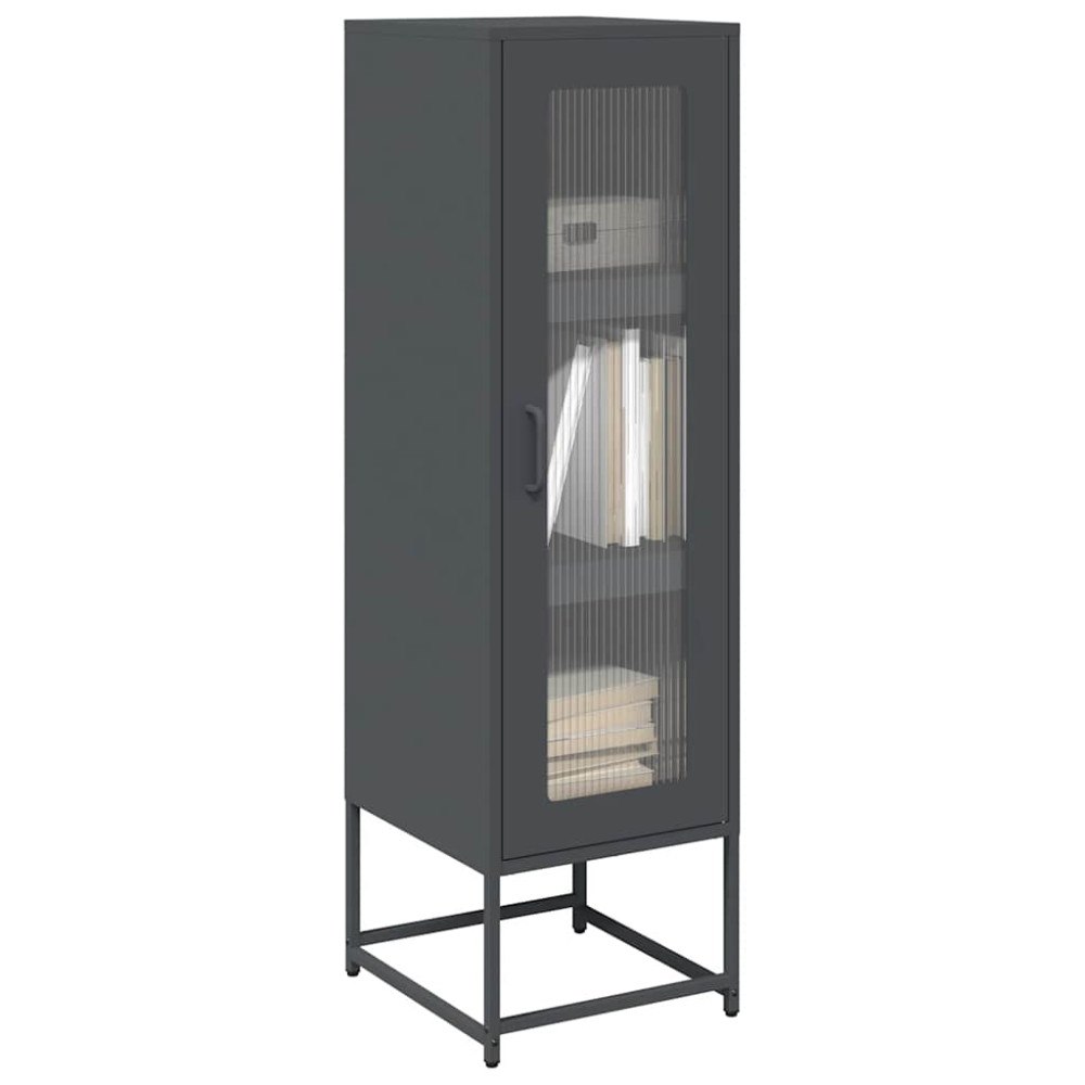 vidaXL Highboard antracit 36x39x123 cm kallvalsat stål