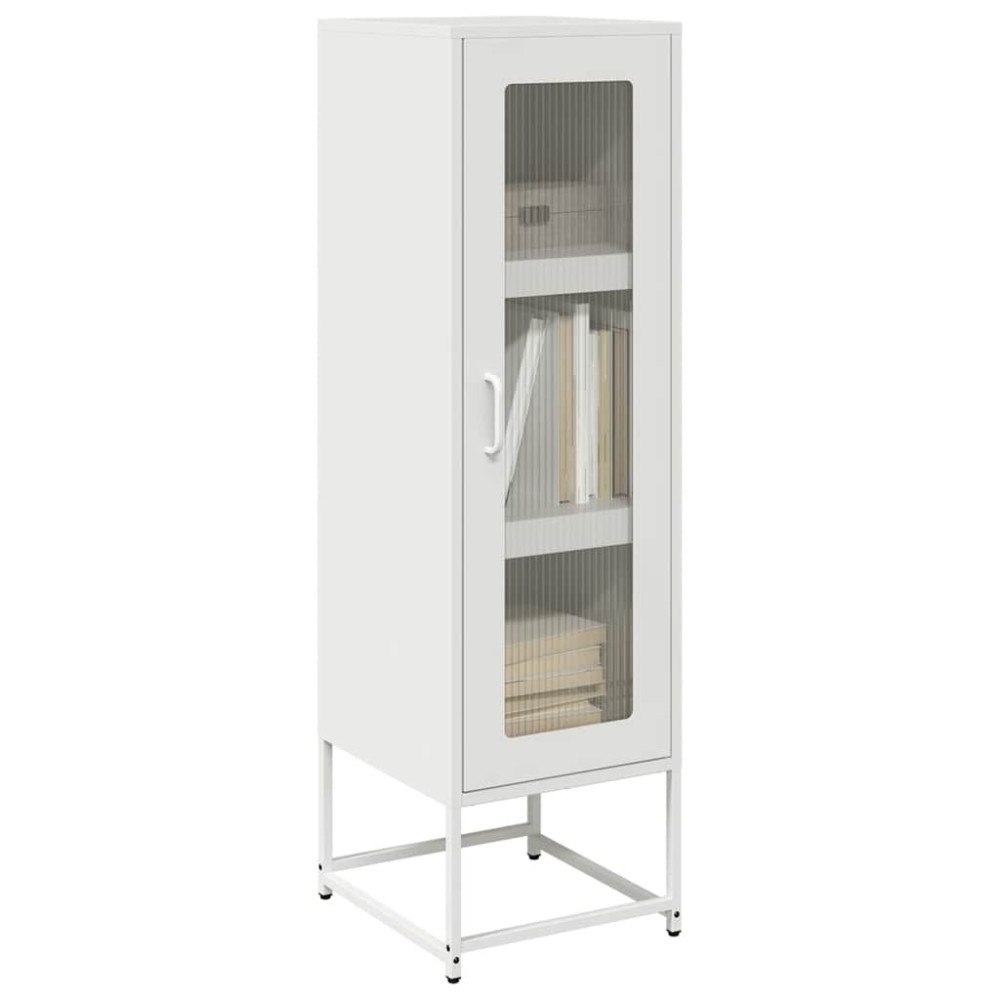 vidaXL Högbord vit 36x39x123 cm kallvalsat stål