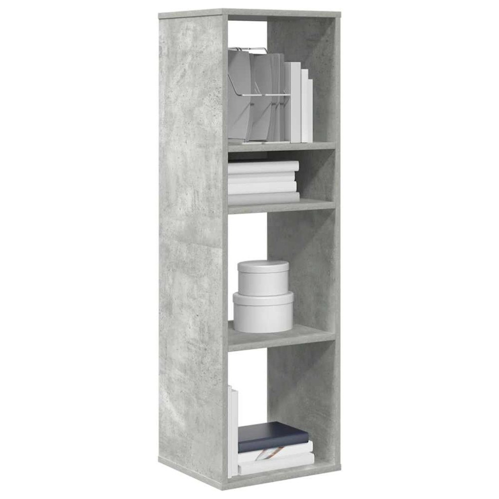 vidaXL Bokhylla betonggrå 34x31x112 cm konstruerat trä