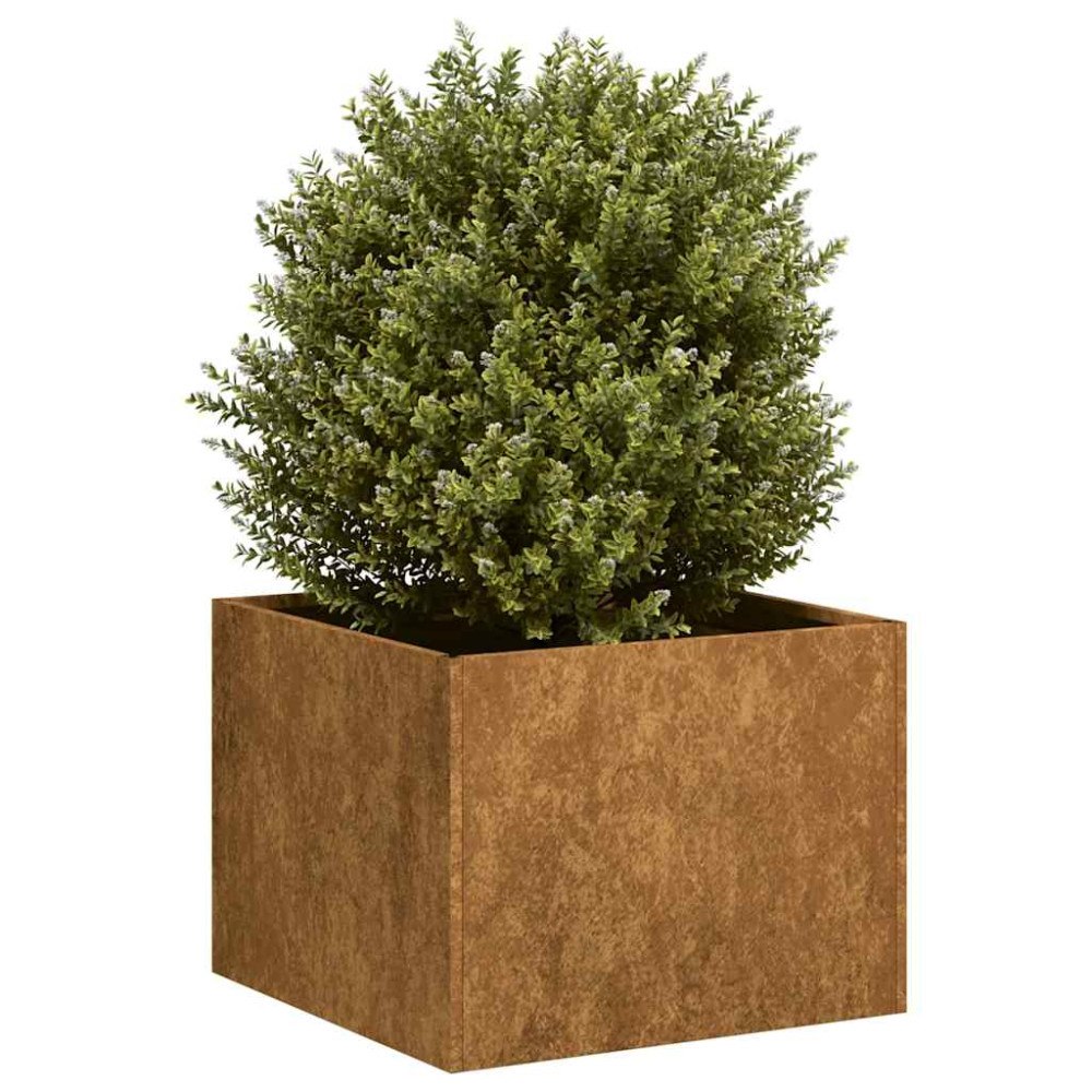 vidaXL Planteringskärl rostig 40x40x30 cm väderbeständigt stål