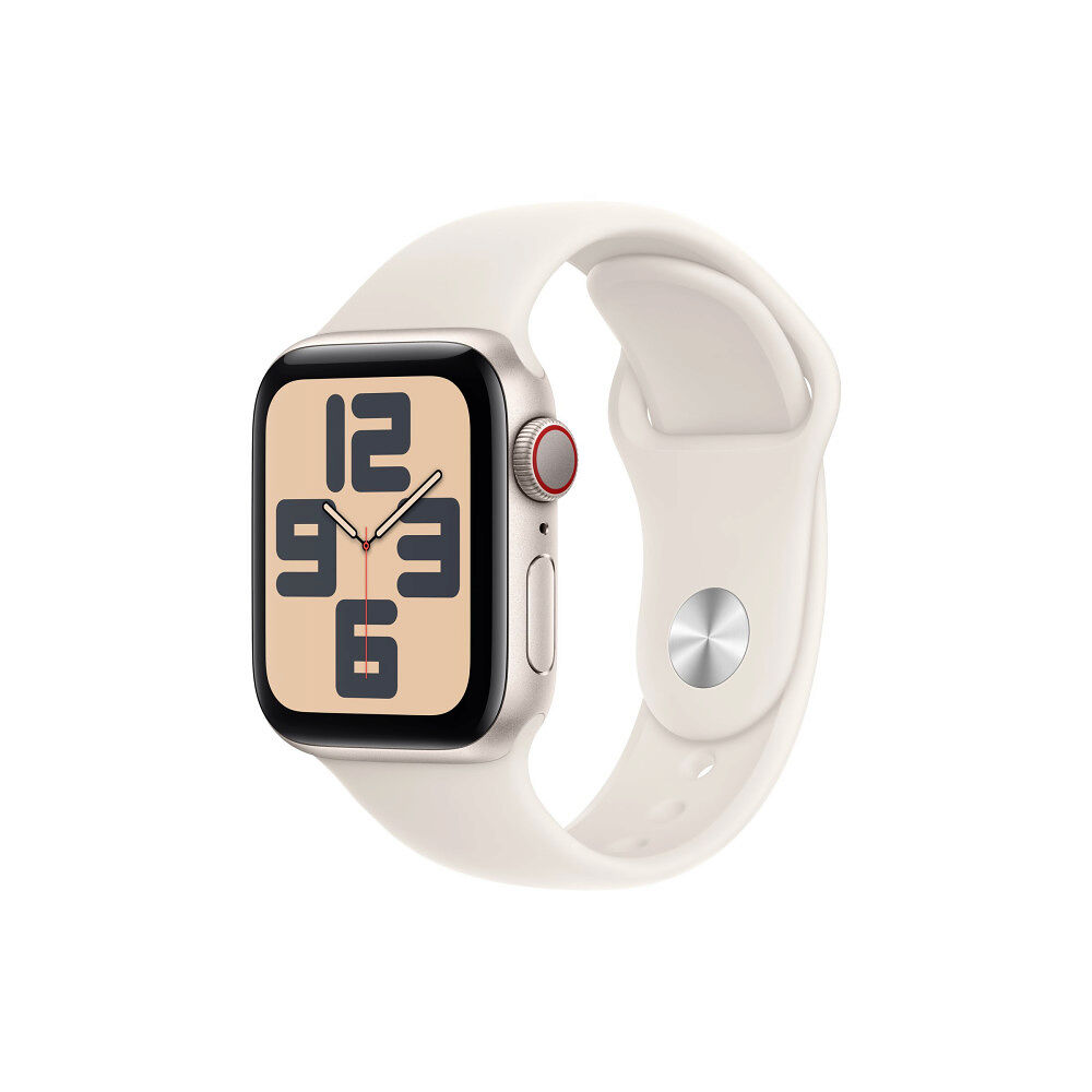 Apple Apple Watch SE (GPS + Cellular) 2a generation - stjärnljusaluminium - smart klocka med sportband - starlight - 32 GB