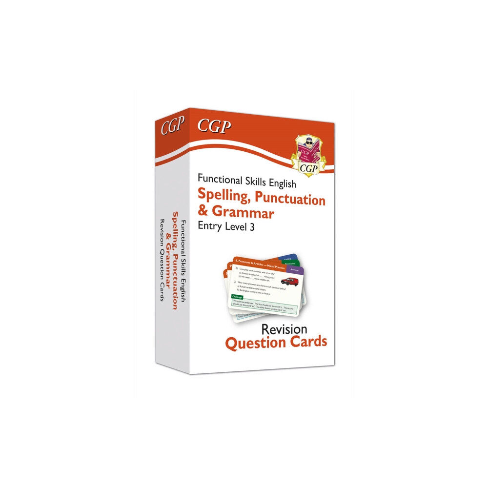 Coordination Group Publications Ltd (CGP) Functional Skills English Revision Question Cards: Spelling, Punctuation & Grammar Entry Level 3 (inbunden, eng)