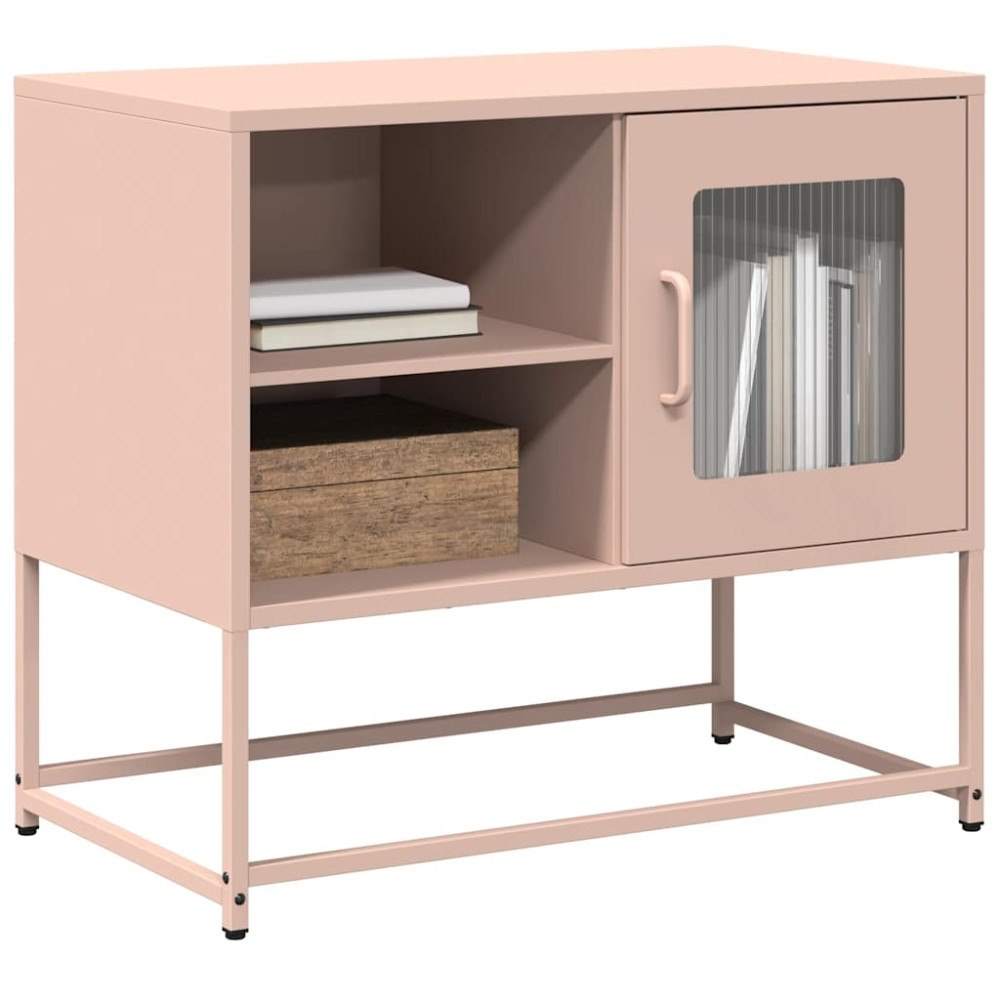 vidaXL TV-skåp rosa 68x39x60,5 cm stål