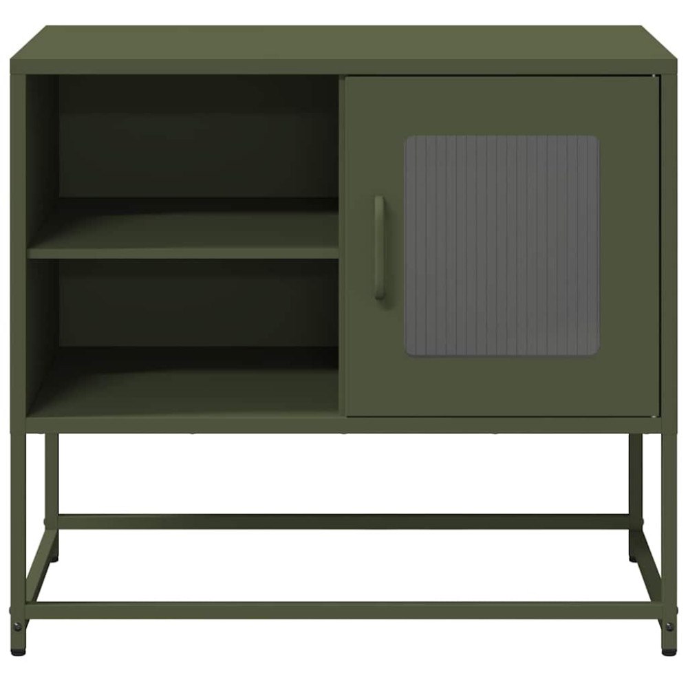 vidaXL TV-skåp olivgrön 68x39x60,5 cm stål