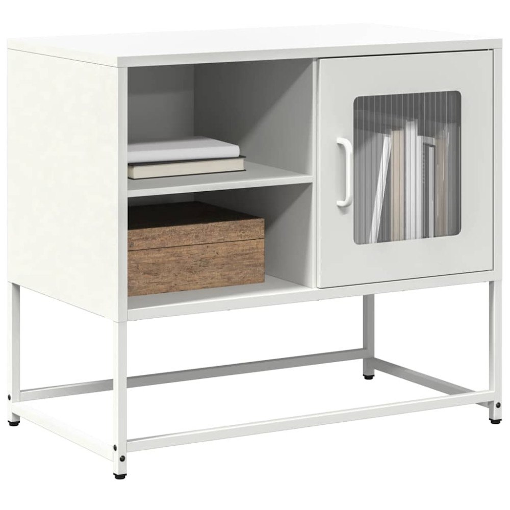 vidaXL TV-skåp vit 68x39x60,5 cm stål