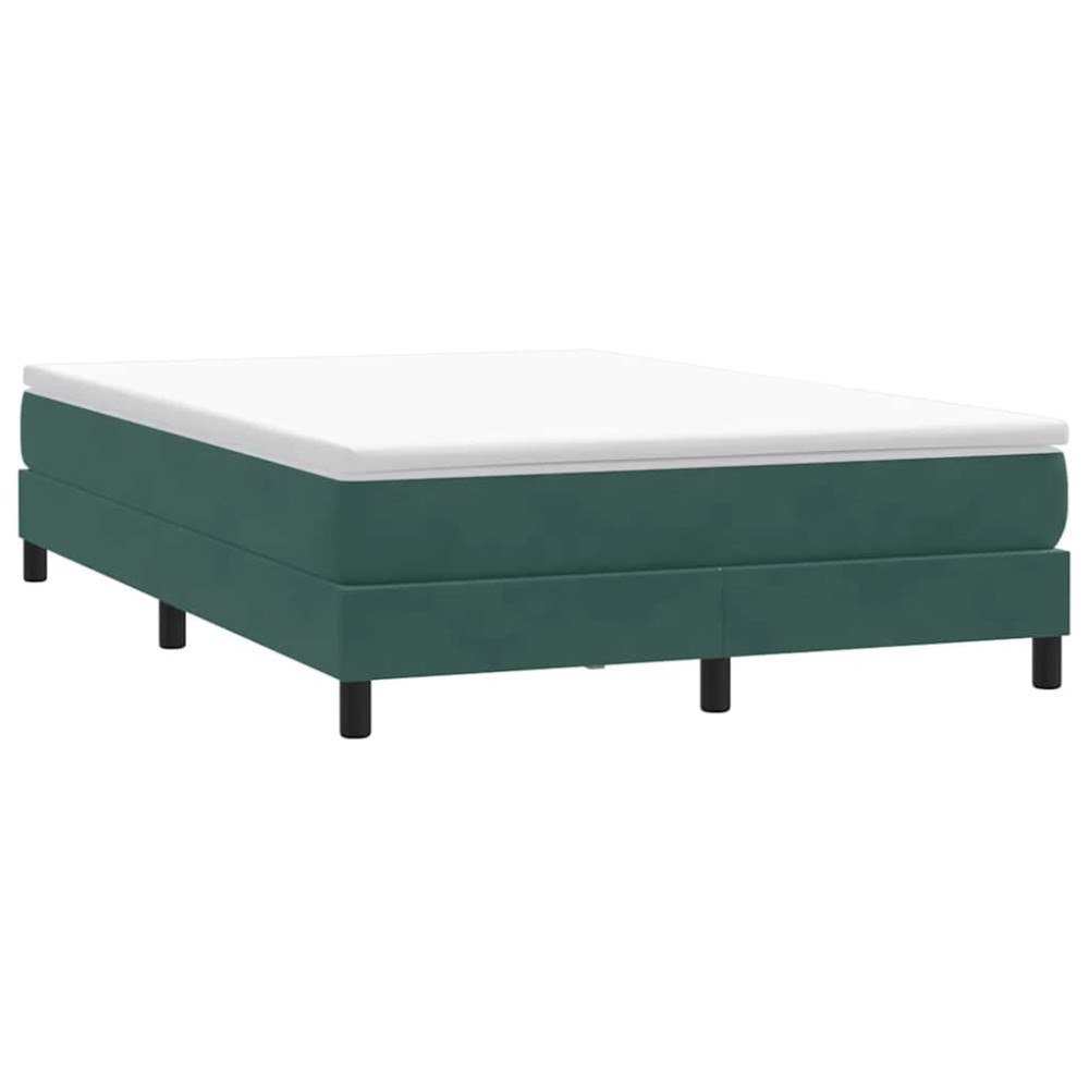 vidaXL Ramsäng utan madrass mörkgrön 160x210 cm sammet