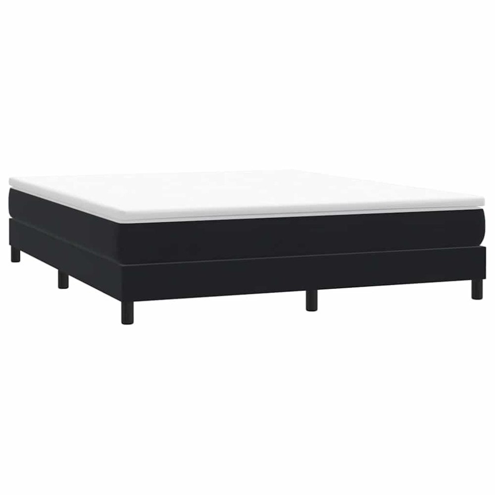 vidaXL Ramsäng utan madrass svart 180x210 cm sammet