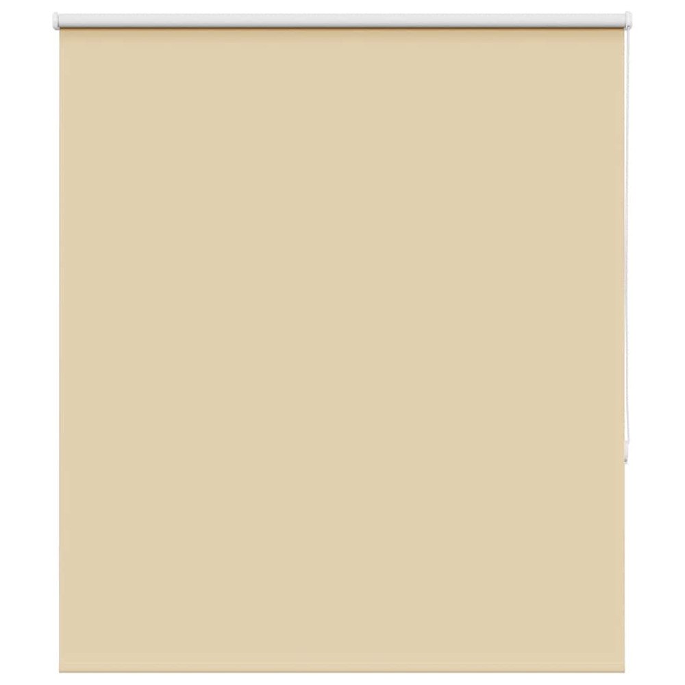 vidaXL Rullgardin mörkläggningsbeige 130x130 cm tyg bredd 126,6 cm