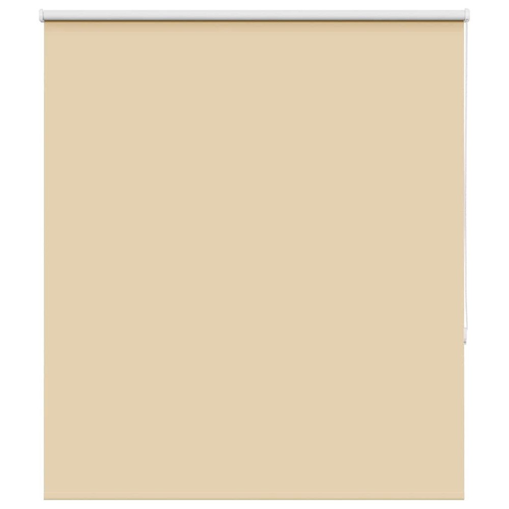 vidaXL Rullgardin mörkläggningsbeige 140x130 cm tyg bredd 136,6 cm