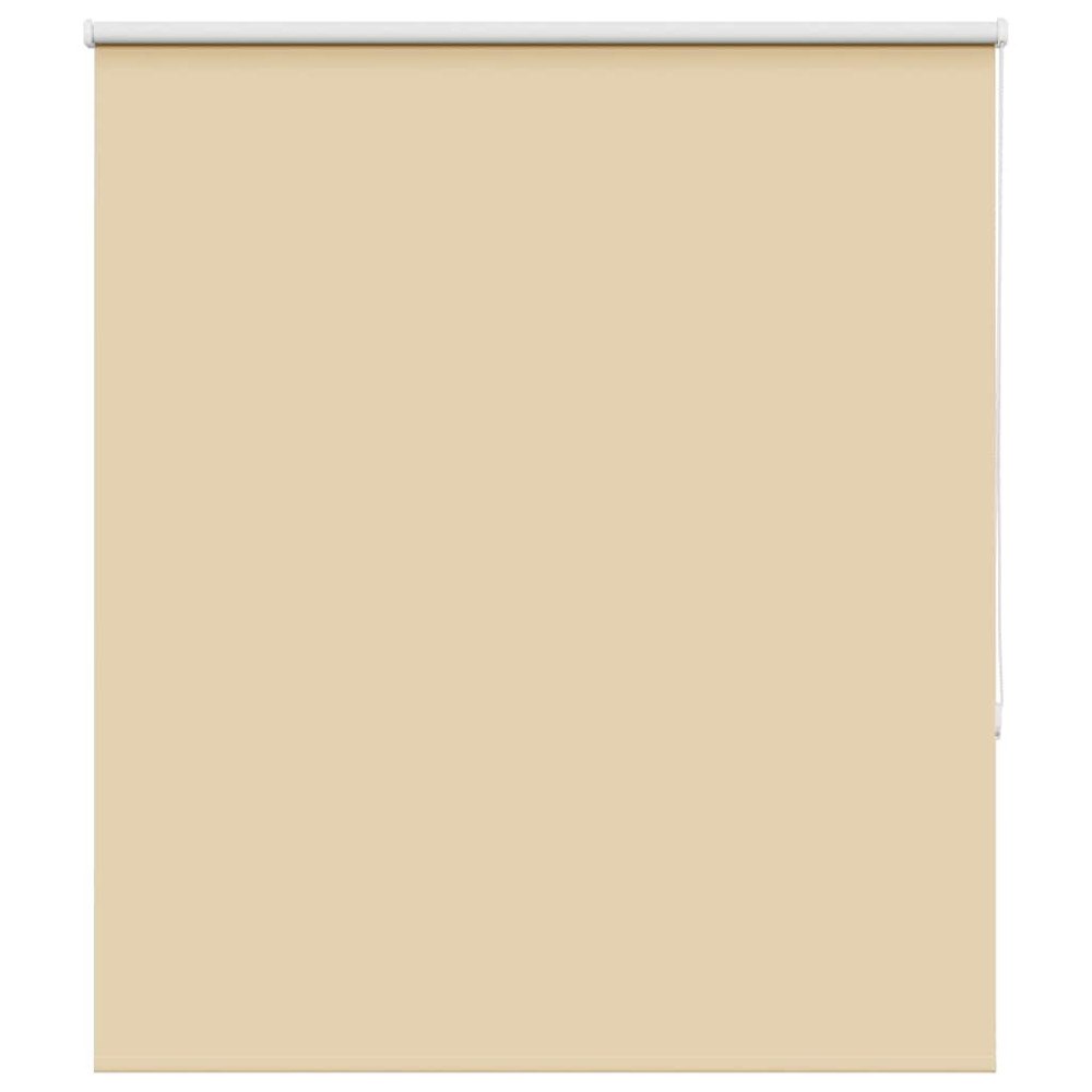 vidaXL Rullgardin mörkläggningsbar beige 130x175 cm tyg bredd 126,6 cm
