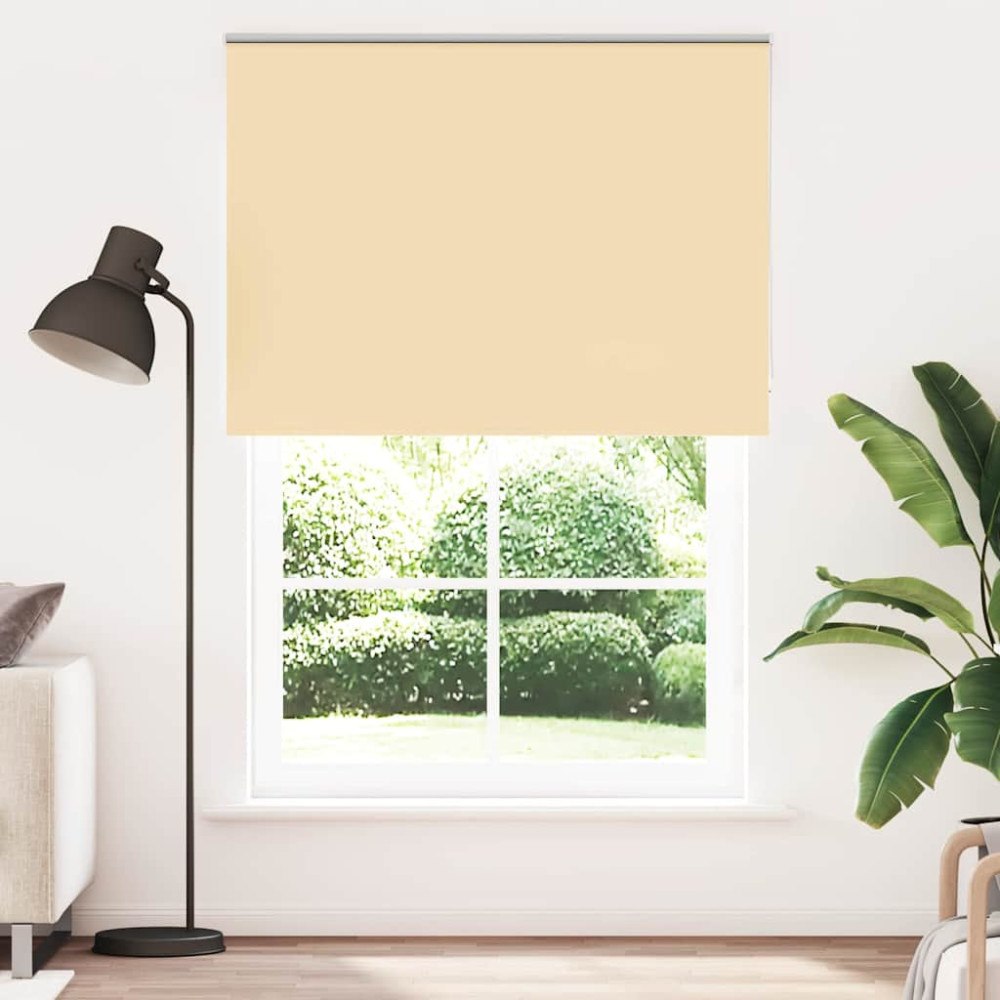 vidaXL Rullgardin mörkläggningsbar beige 160x210 cm tygbredd 156,6 cm