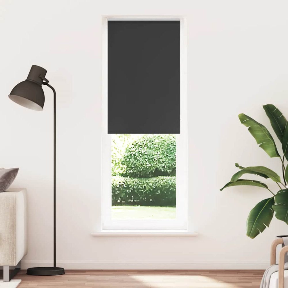 vidaXL Rullgardin mörkläggning svart 65x210 cm tyg bredd 60,7 cm