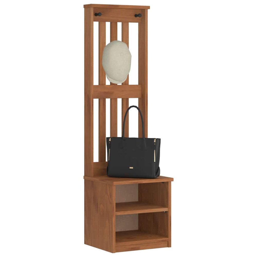 vidaXL Hallgran "SANDNES" 45x40x159,5 cm massiv trä furu
