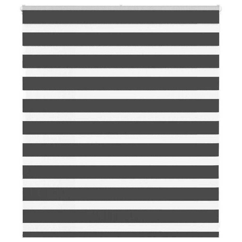 vidaXL Zebra rullgardin svart 135x100 cm tyg bredd 130,9 cm polyester