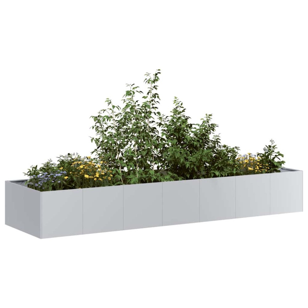 vidaXL Planteringskärl 280x80x40 cm galvaniserat stål