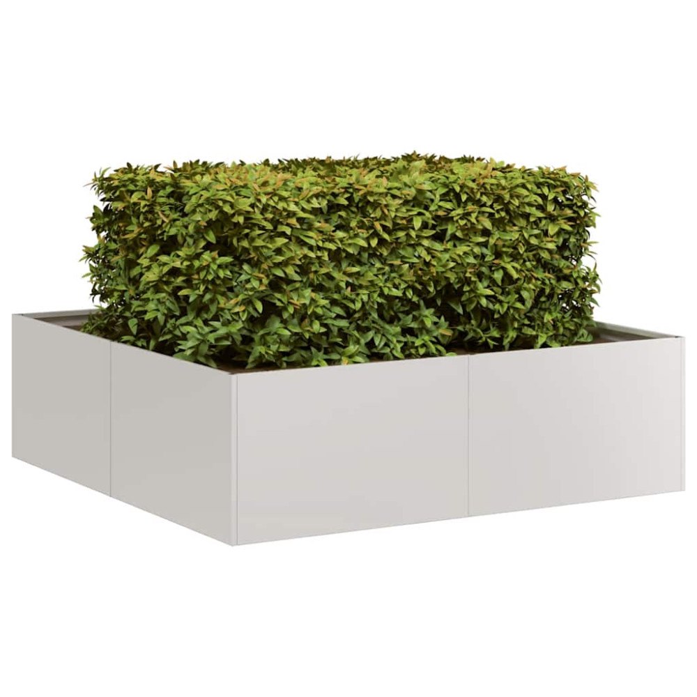 vidaXL Planteringskärl 100x100x30 cm rostfritt stål