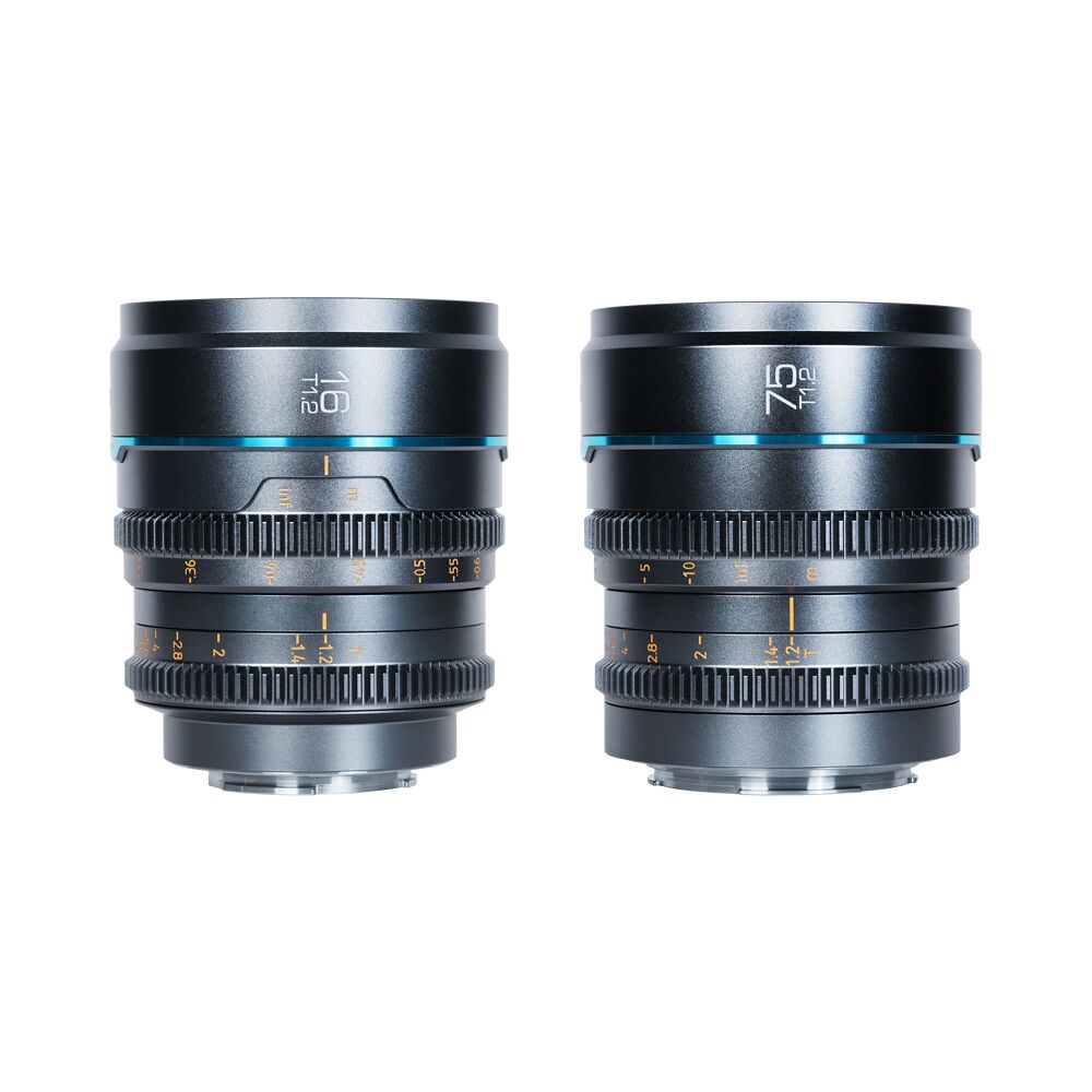 SIRUI Sirui Cine Lens Nightwalker S35 Kit 16 & 75mm T1.2 E-Mount Metal Grey