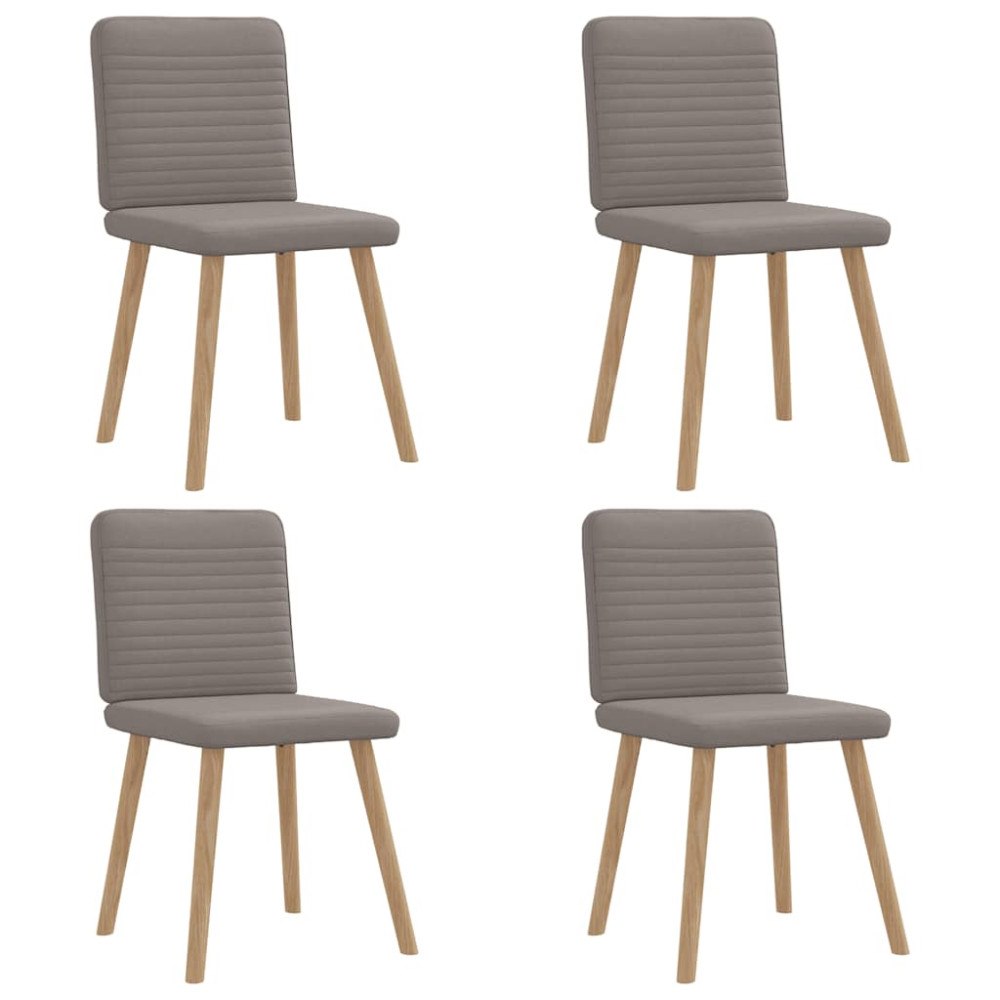 vidaXL Matstolar 4 st taupe tyg