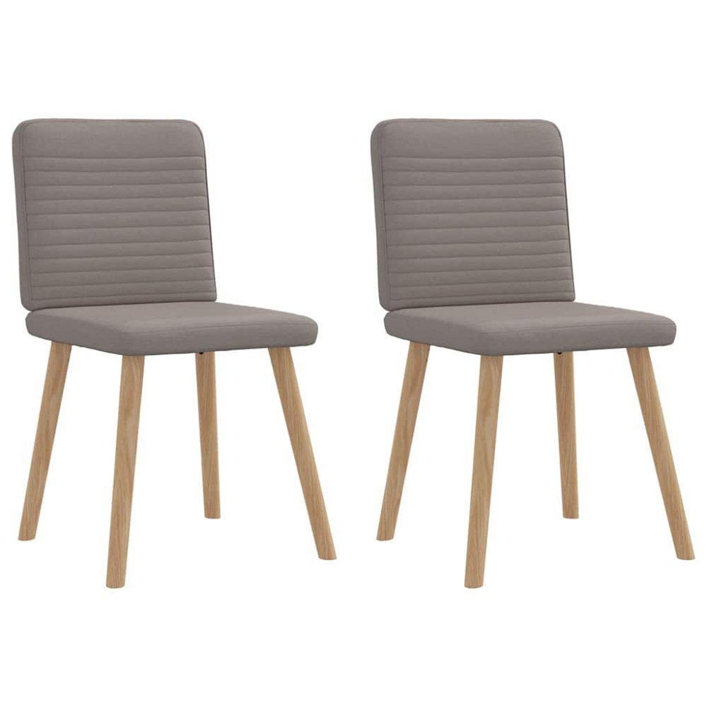 vidaXL Matstolar 2 st taupe tyg