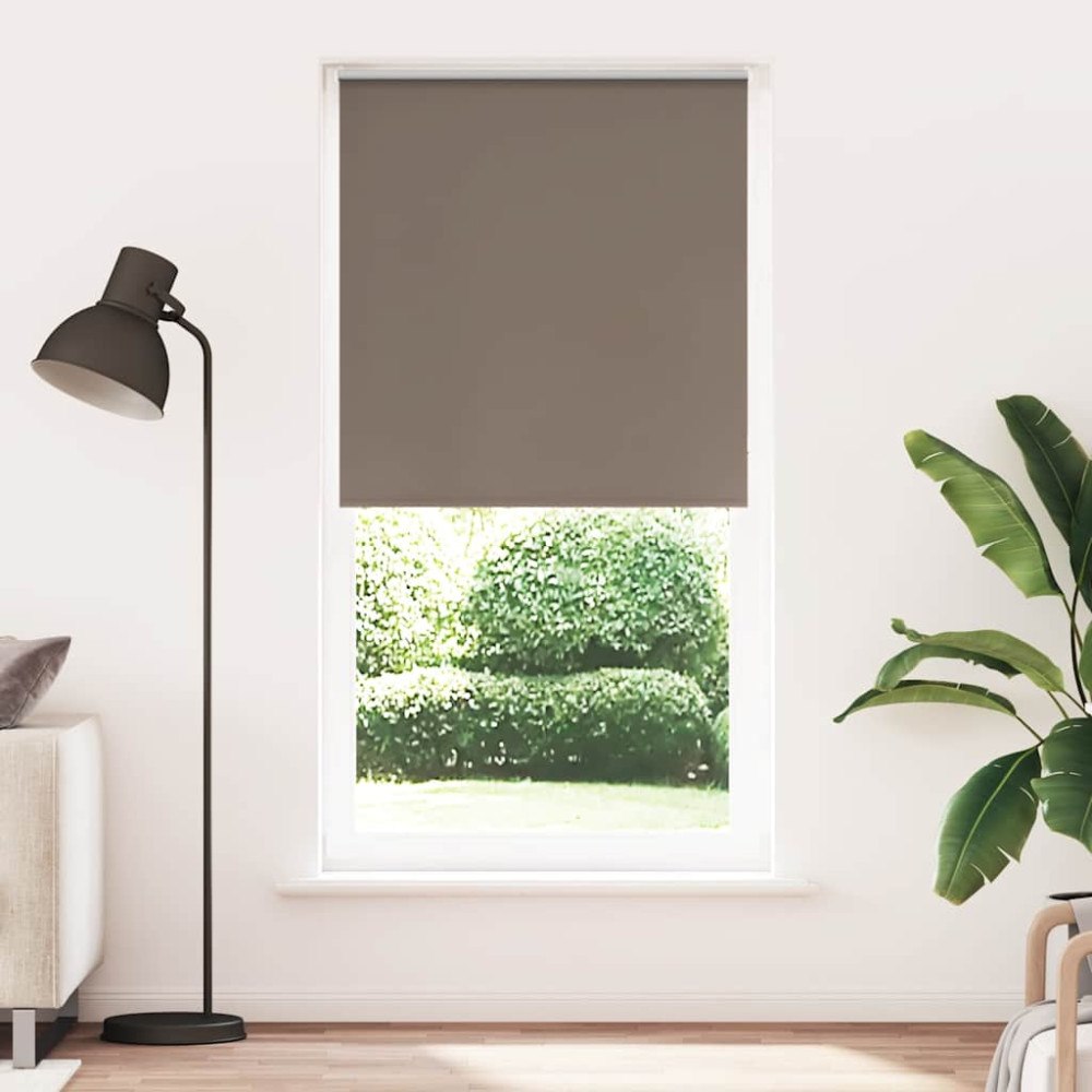 vidaXL Mörkläggningsgardin kaffe 90x230 cm tyg bredd 85,7 cm polyester