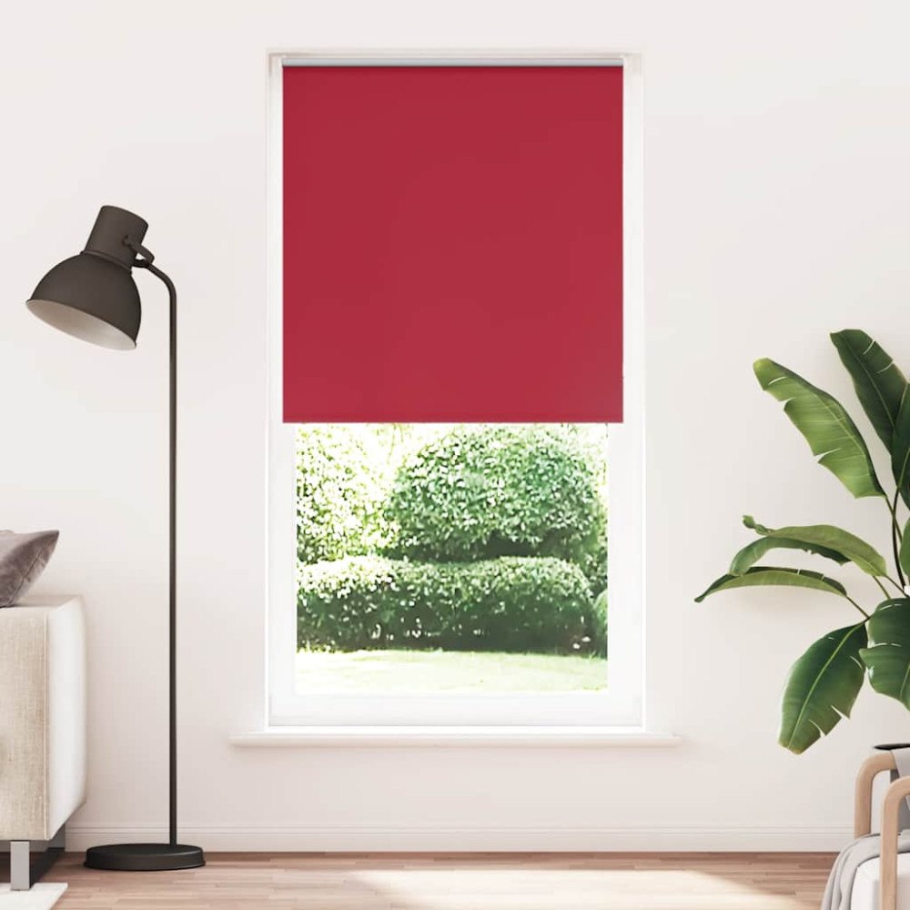 vidaXL Rullgardin mörkläggningsröd 100x230 cm tyg bredd 95,7 cm