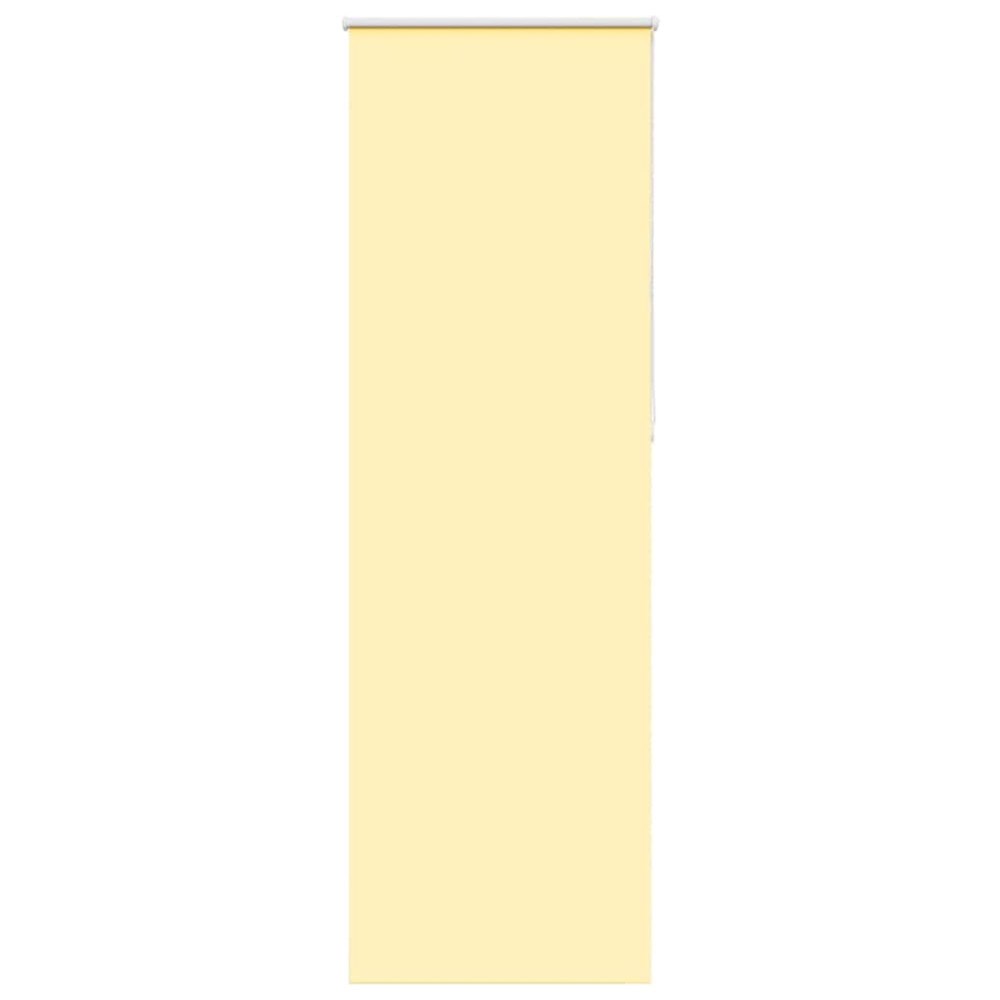 vidaXL Rullgardin mörkläggningsgul 65x210 cm tyg bredd 60,7 cm