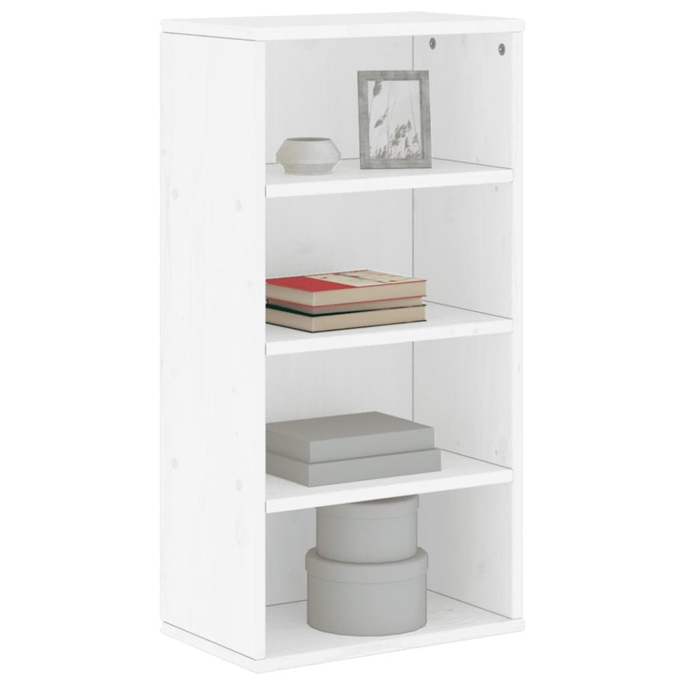 vidaXL Sidoskåp ODDA vit 40x24x79 cm massivt trä furu