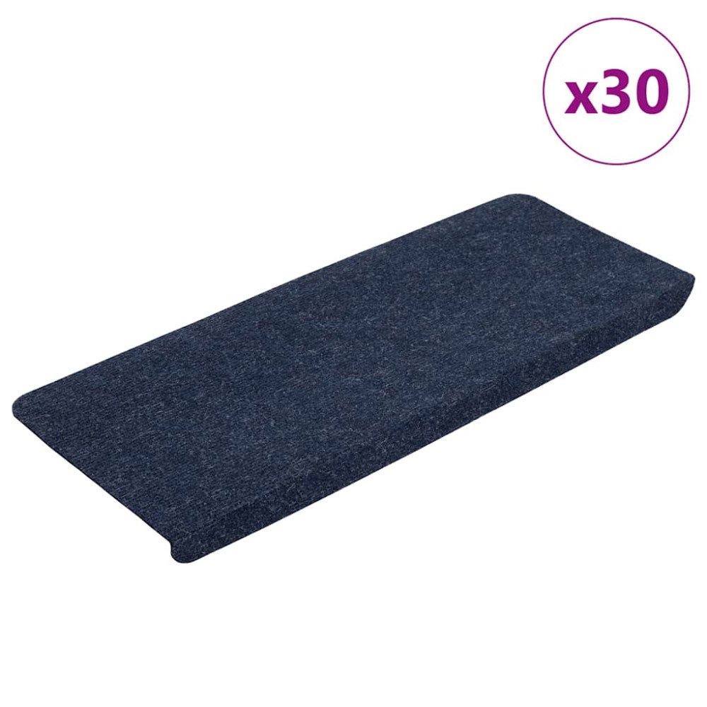 vidaXL Trappmattor självhäftande 30 st blå 65x24,5x3,5 cm
