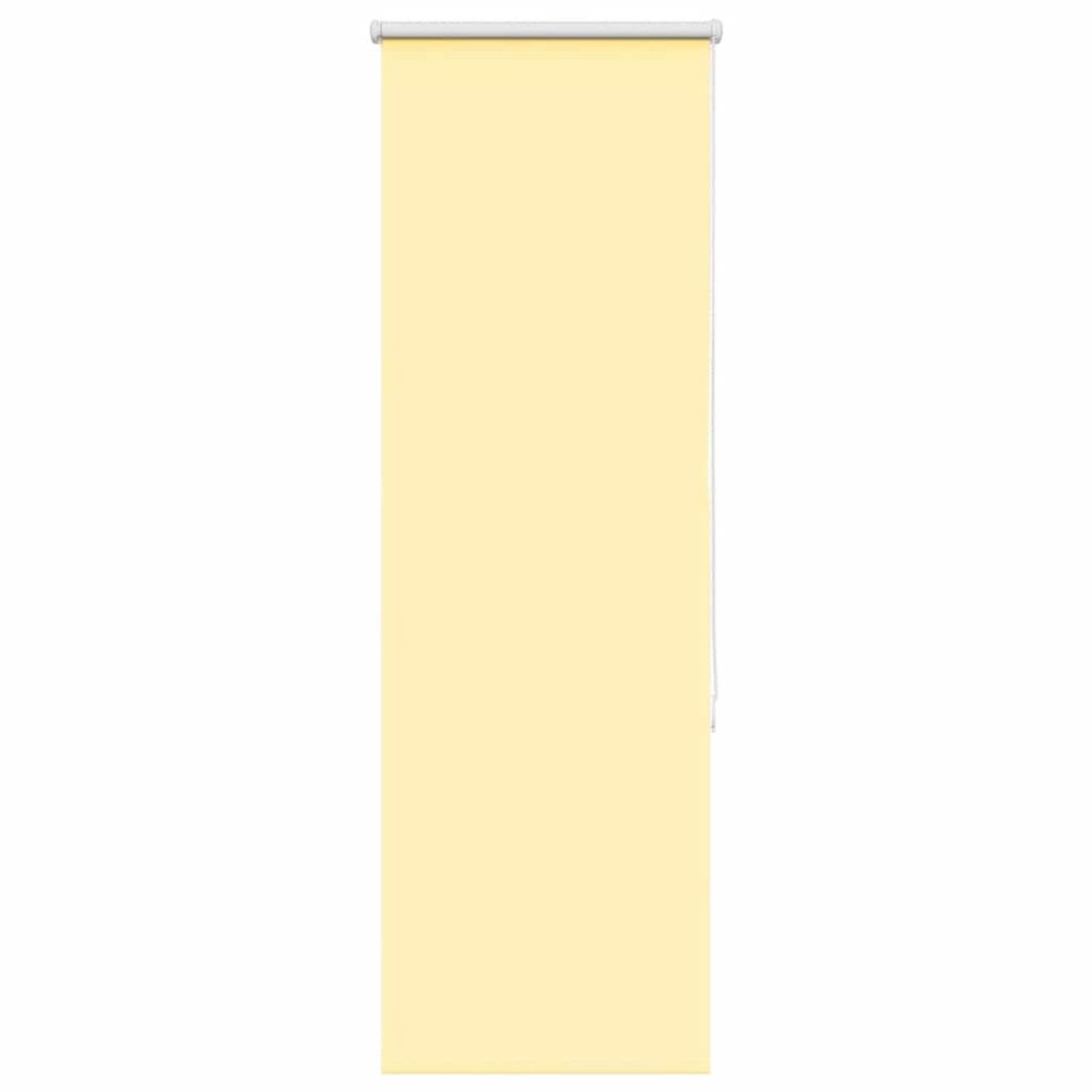vidaXL Rullgardin mörkläggningsgul 45x130 cm tygbredd 40,7 cm