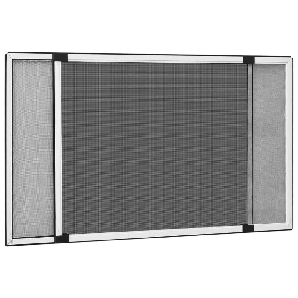 vidaXL Utdragbart insektsnät för fönster vit (100-193)x75 cm