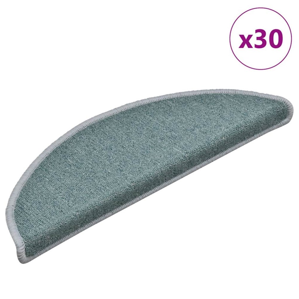 vidaXL Trappmattor 30 st blå 56x17x3 cm