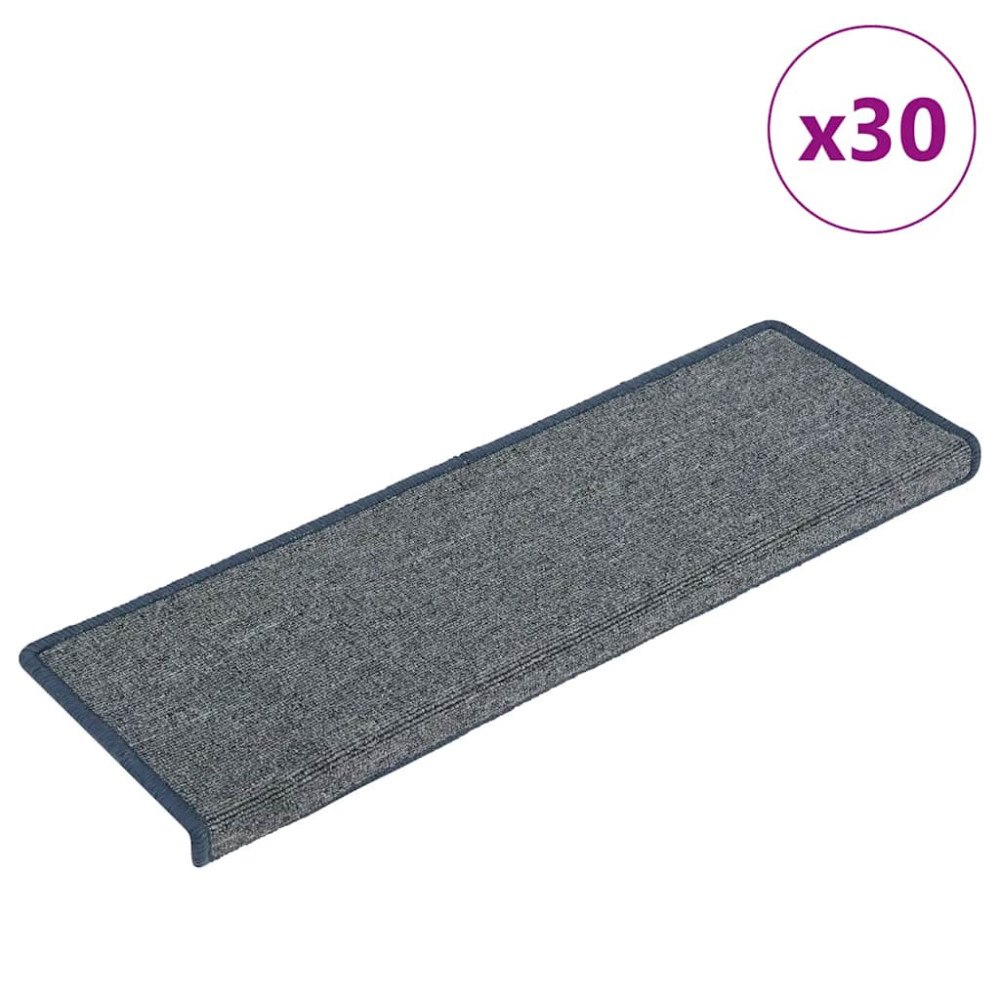 vidaXL Trappmattor 30 st 65x21x4 cm lila och blå