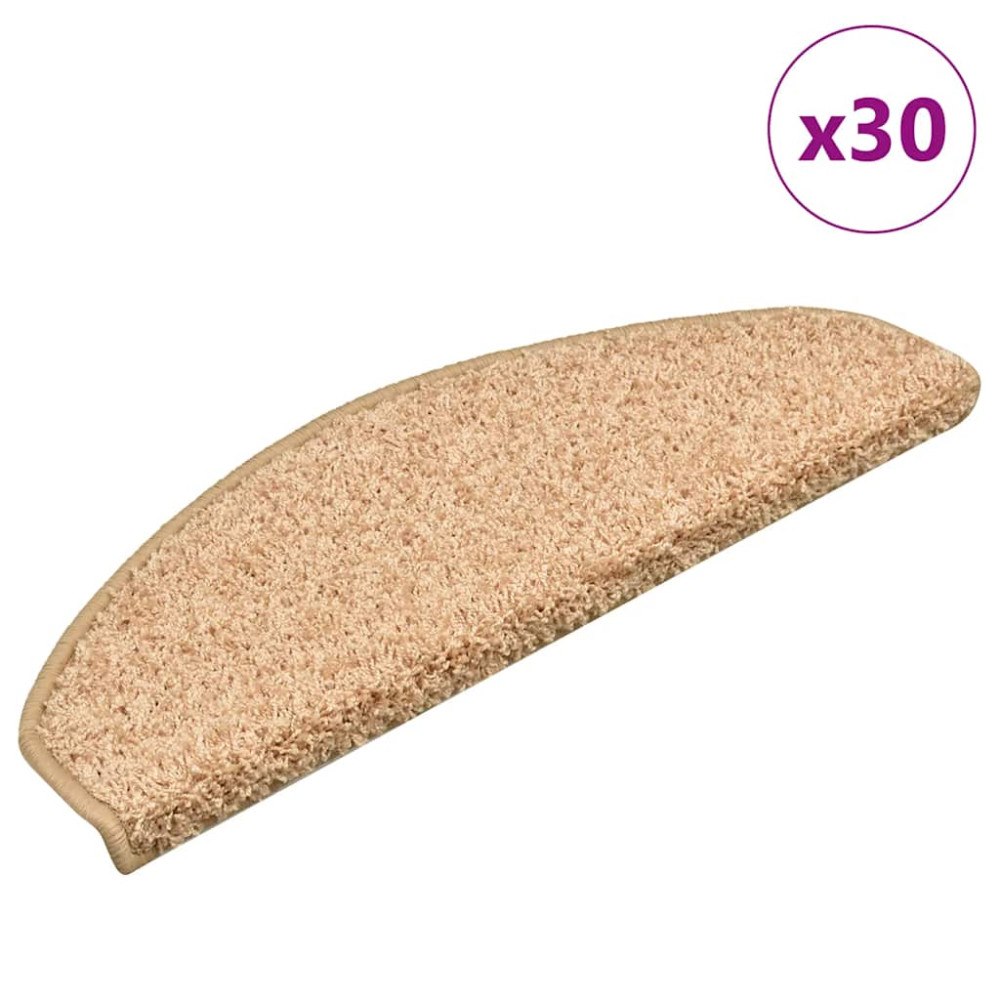 vidaXL Trappmattor 30 st guld 65x21x4 cm