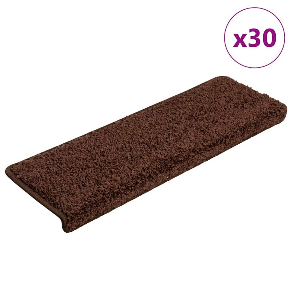 vidaXL Trappmattor 30 st 65x21x4 cm brun
