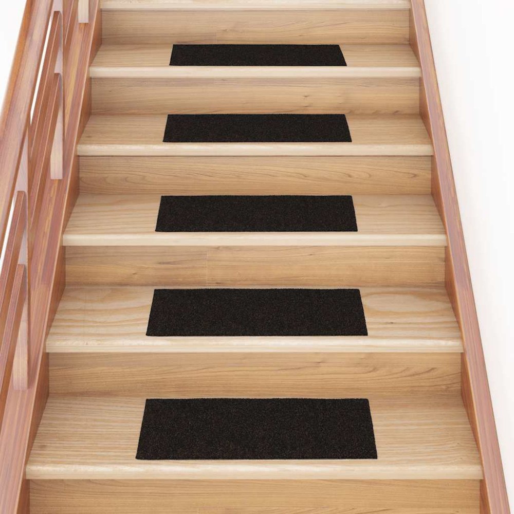 vidaXL Trappmattor självhäftande 30 st mörkbrun 60x25 cm rektangulär