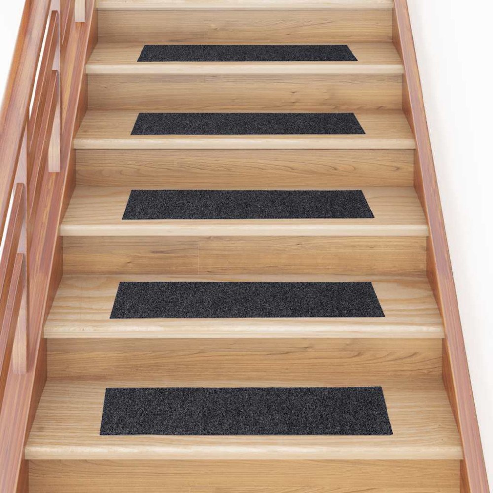 vidaXL Trappmattor självhäftande 30 st grå 76x20 cm rektangulär