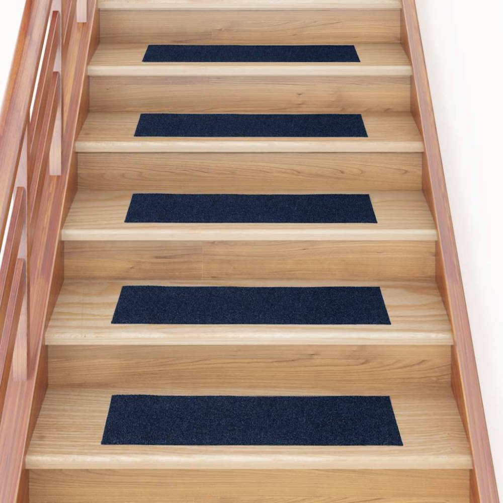 vidaXL Trappmattor självhäftande 30 st blå 76x20 cm rektangulär