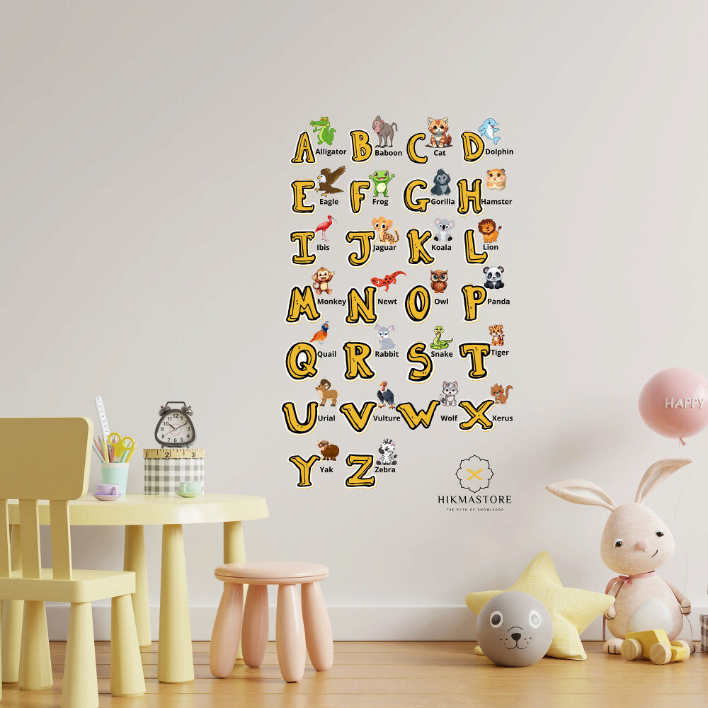 Hikma store Hikmastickys English alphabet + Whiteboard penna