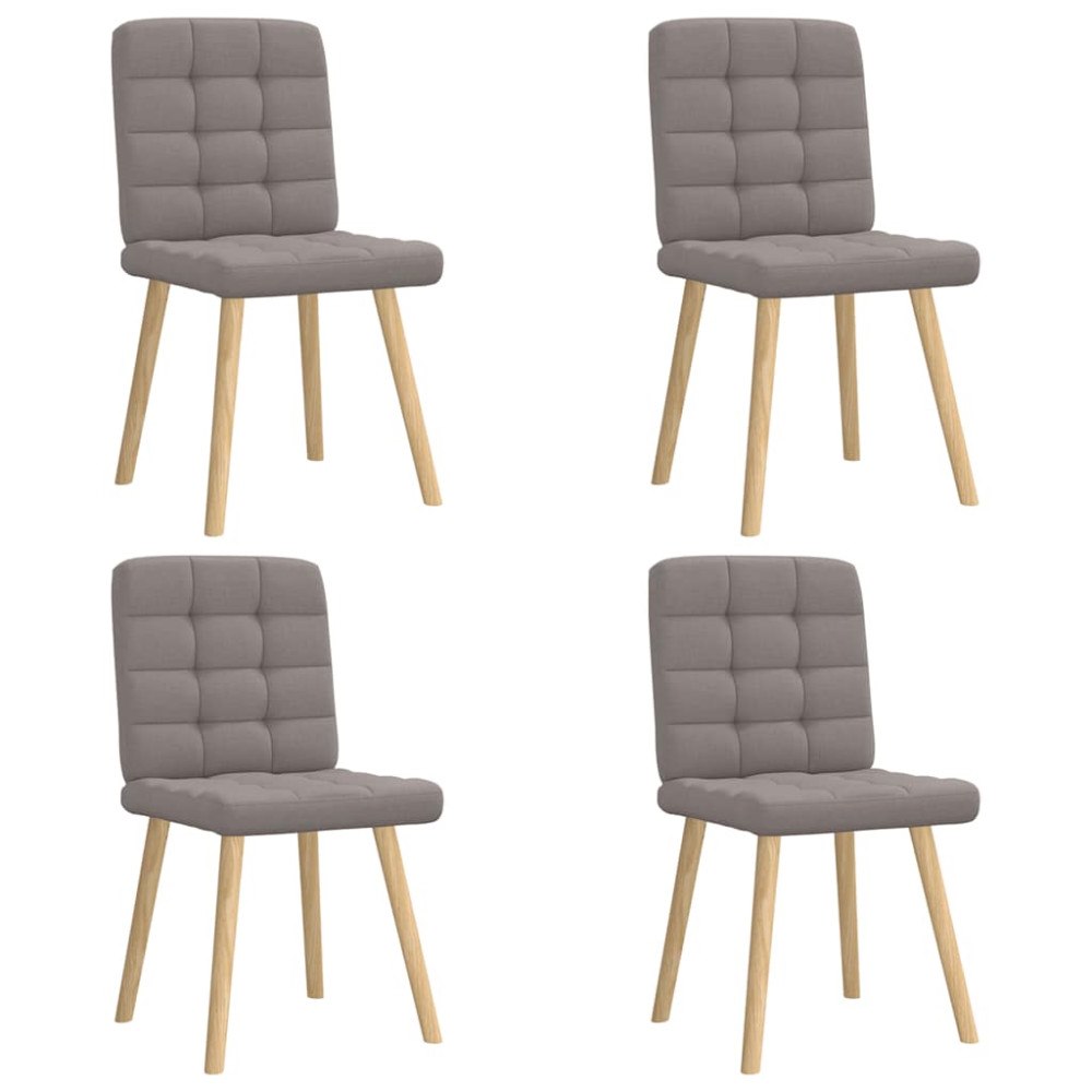 vidaXL Matstolar 4 st taupe tyg